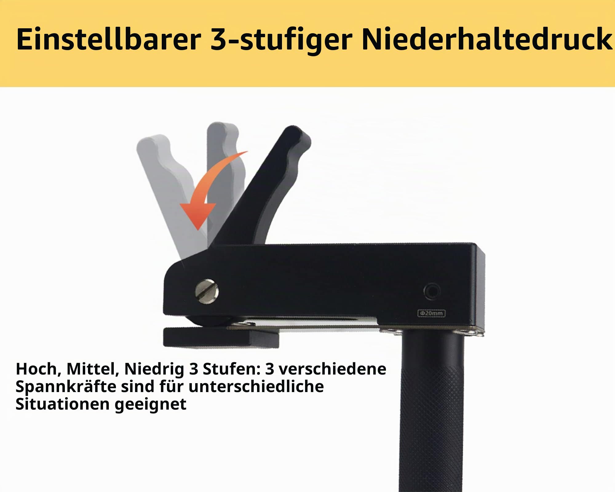 2er-Pack MFT-Halteklemmen mit 4 Bankhunden, 20 mm, für den Schreibtisch, schnell wirkende Klemme, verstellbar, schnell fixierter Clip, Aluminiumlegierung, Schnellklemmen für Holzschnitzerei, Fräsen