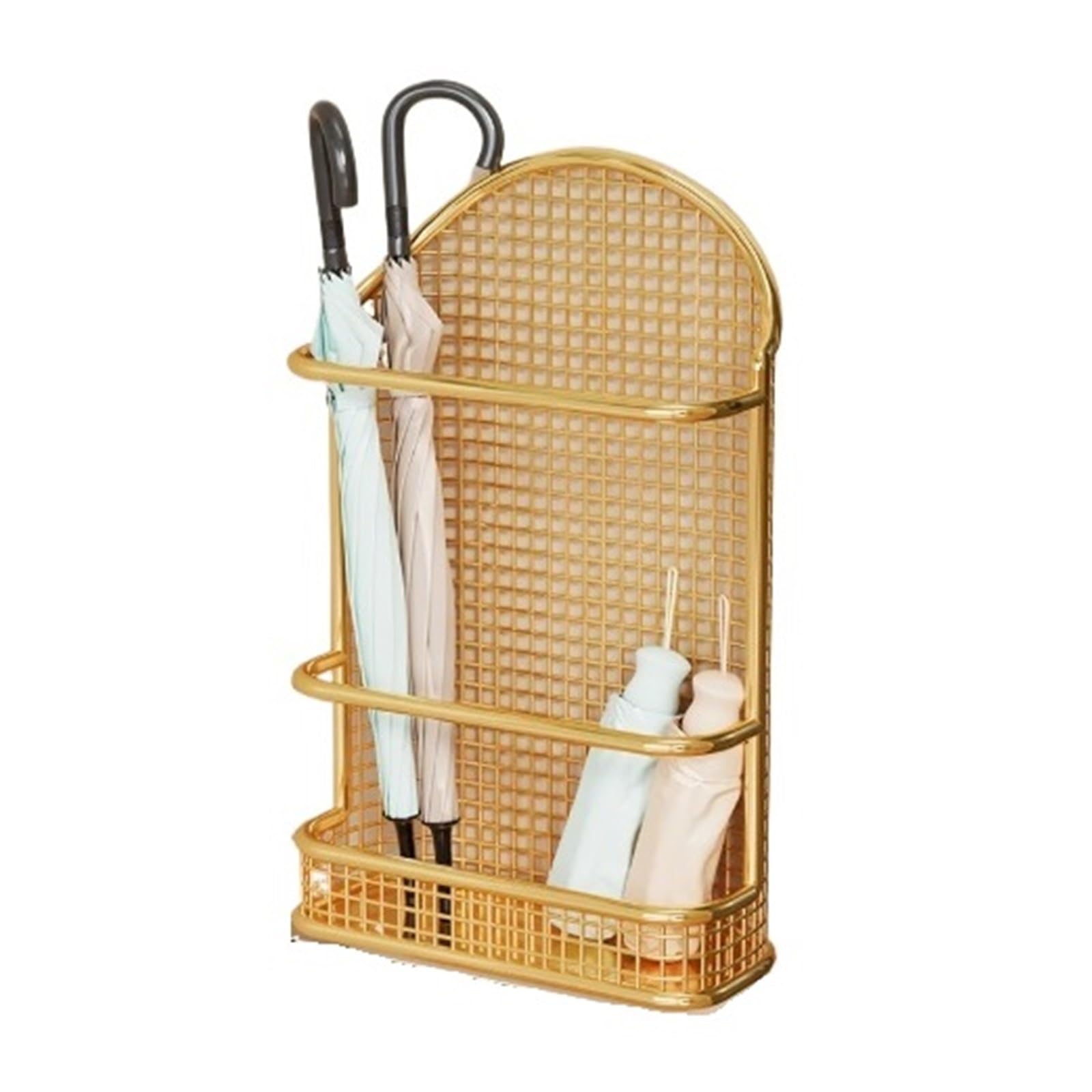 LJHFG63KUYT Schirmständer Home Umbrella Stand: Storage Stand, Wall-Mounted, Drip-Free Umbrella Holder(Gold,Small)