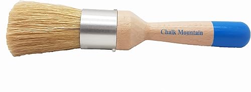 Miniatura 4 de Chalk Mountain Brushes Pincel de cera de palma de diseño original y pincel redondo pequeño, ideal para encerar y proyectos de pintura, cerdas de