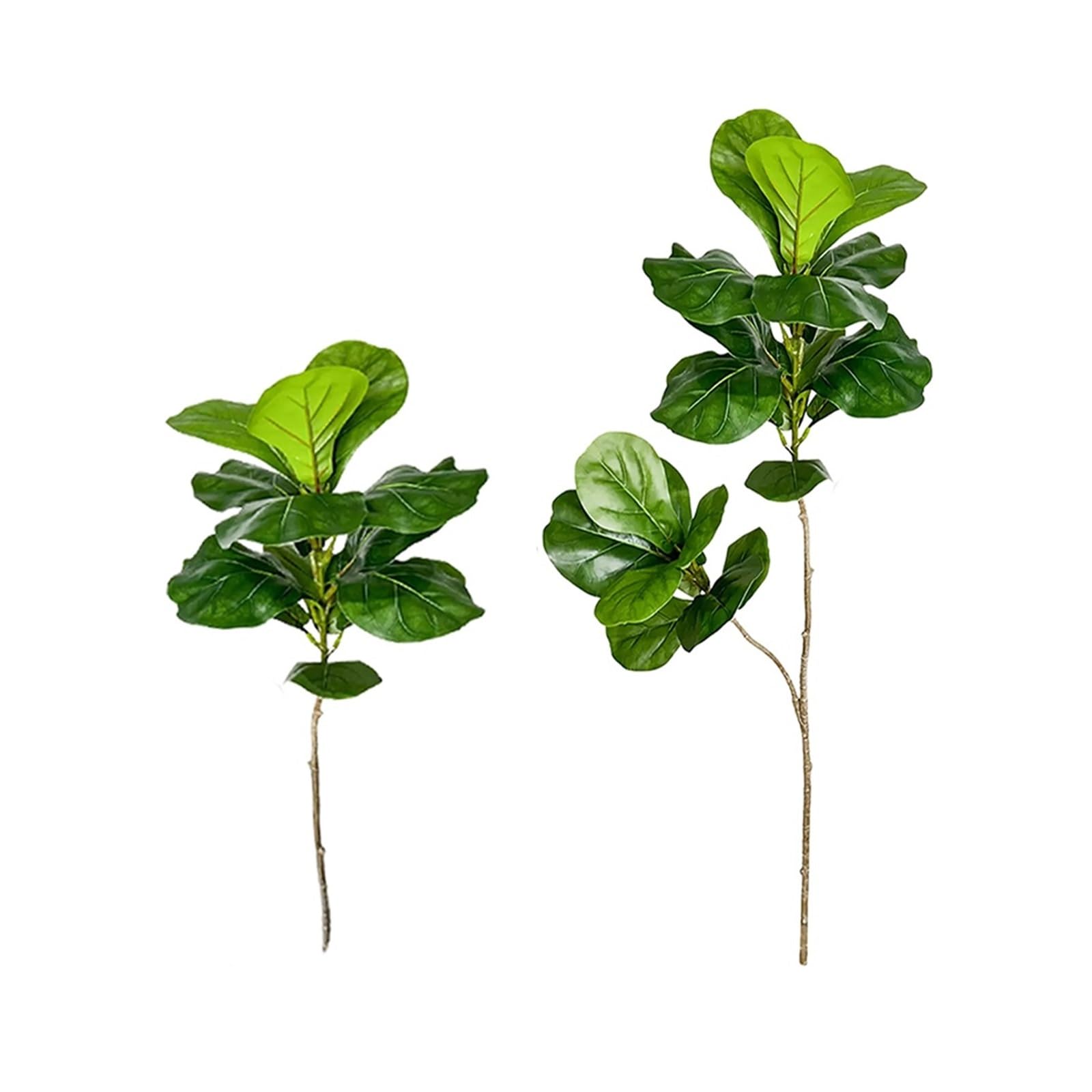piante artificiali sospese 70-135 cm grande albero di ficus artificiale piante gomma finte ramo foglie violino in plastica for la decorazione interni ed esterni del giardino domestico(70cm and105cm)