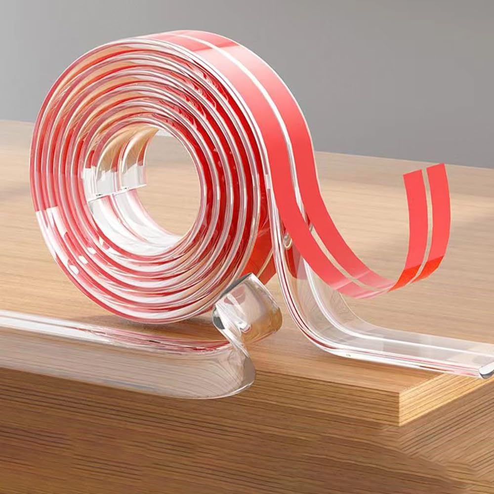 Bande De Protection De Bord Bébé 5m, Transparentes Bande De Bord pour Coins De Table, Garniture De Bord Flexible Autocollante(Width 20mm)