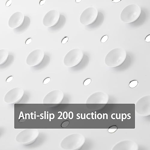 Miniatura 3 de YINENN Alfombrillas de seguridad para baño y ducha, de 40 x 16 pulgadas, antideslizantes con ventosas para baño y suelo de bañera, extra grande y