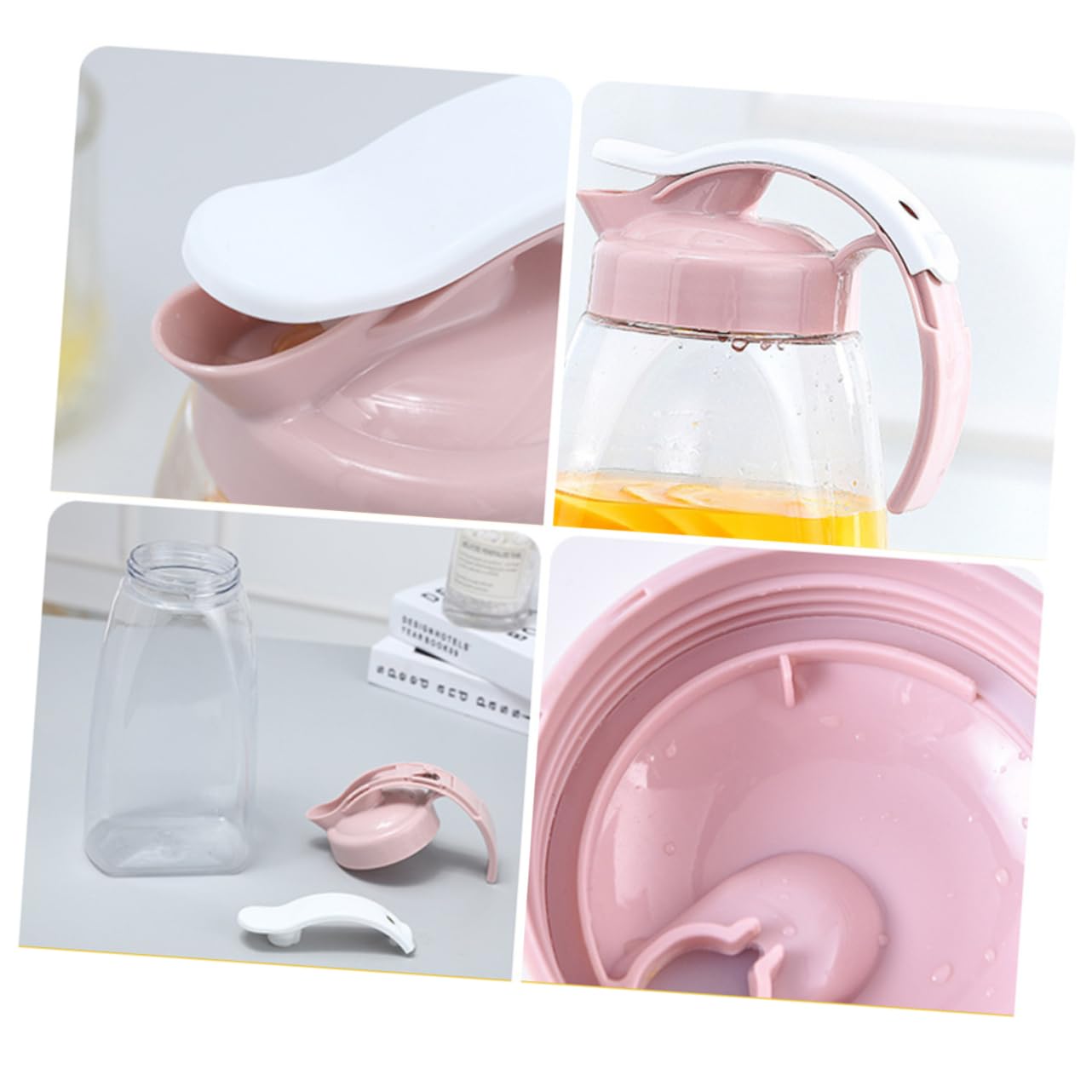 Cabilock Jarra De Agua para Nevera Botellas De Agua Clara Jarra De Café Jarra De Liquido Caliente Jarra De Jugo De Naranja Jarra De Limonada Jarra con Tapa Jarra Nevera Agua Fría Tetera