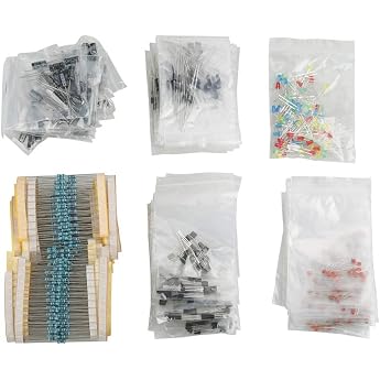 Satz elektronischer Komponenten, Hochpr&auml;zisions-LED-Dioden-Transistor-Elektrolytkondensatoren-Widerstands-Kit