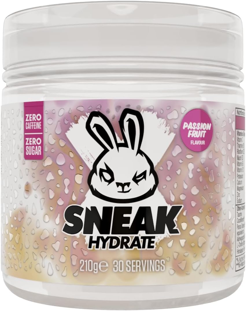 Hydrate | Passion Fruit | Coconut Water with Electrolytes, Zero Caffeine, Zero Sugar, Natural Flavours & Colours, Ashwagandha KSM-66 | 30 Servings