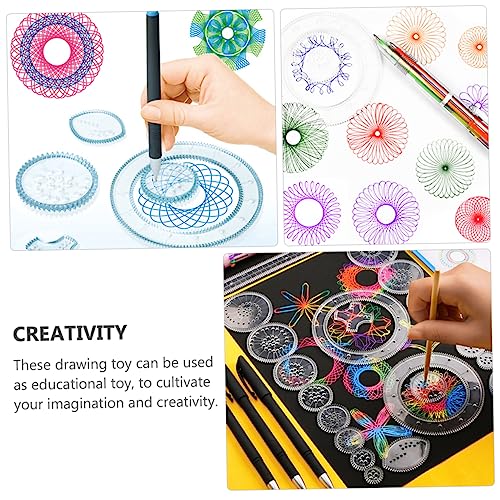 EXCEART 1 Conjunto 22Pcs Régua Para Ferramentas Para Kit De Molde Espirógrafos Réguas Para Desenho C