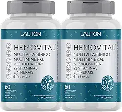 Combo 2 Hemovital Polivitaminico Multivitaminico A Z 60 Tabs Lauton Nutrition