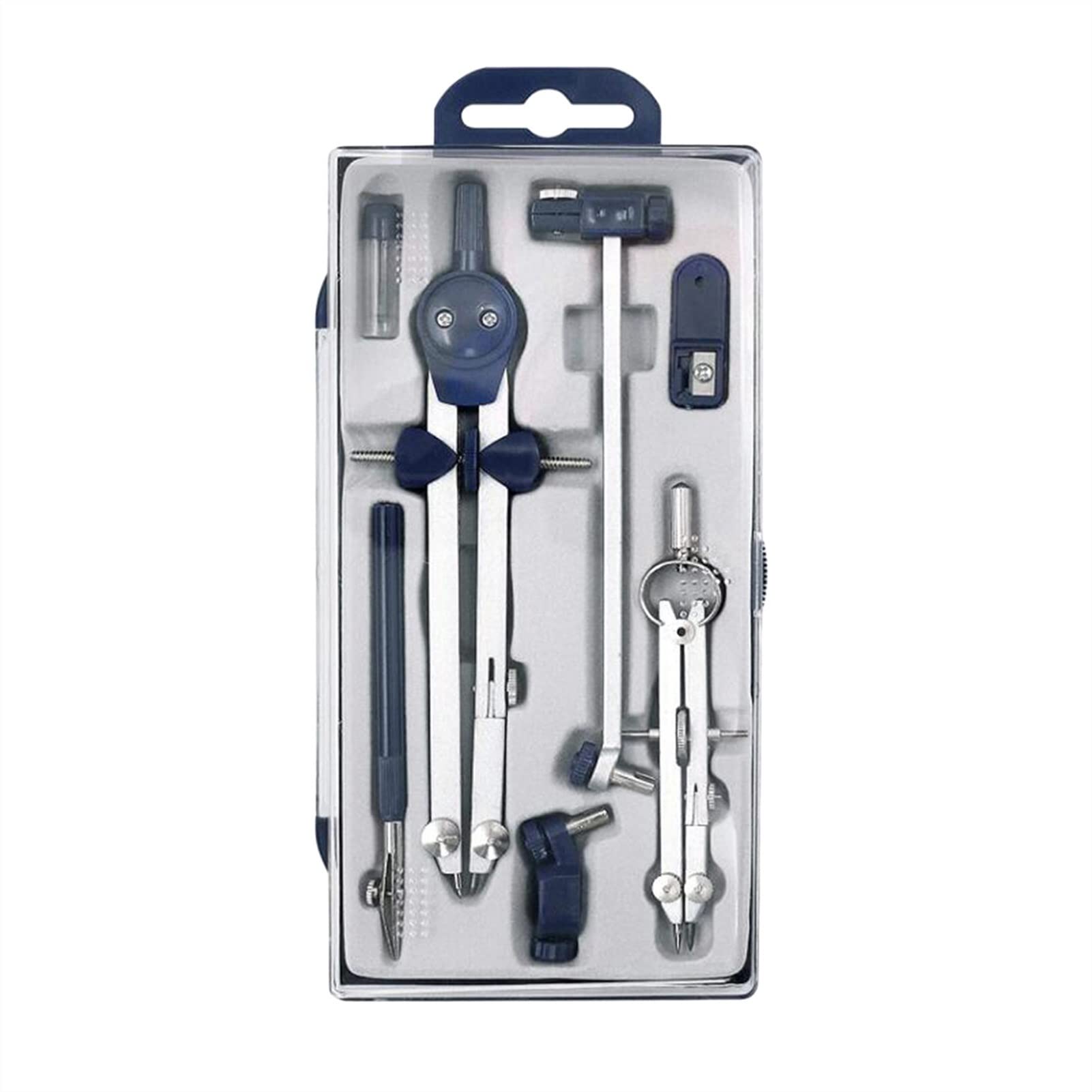 Zirkel-Set aus Edelstahl, Geometrie-Zirkel, multifunktionaler Zeichenzirkel, Mathematik, Geometrie, Lernen, Büro-Tools, Schreibwaren, Zirkel-Sets