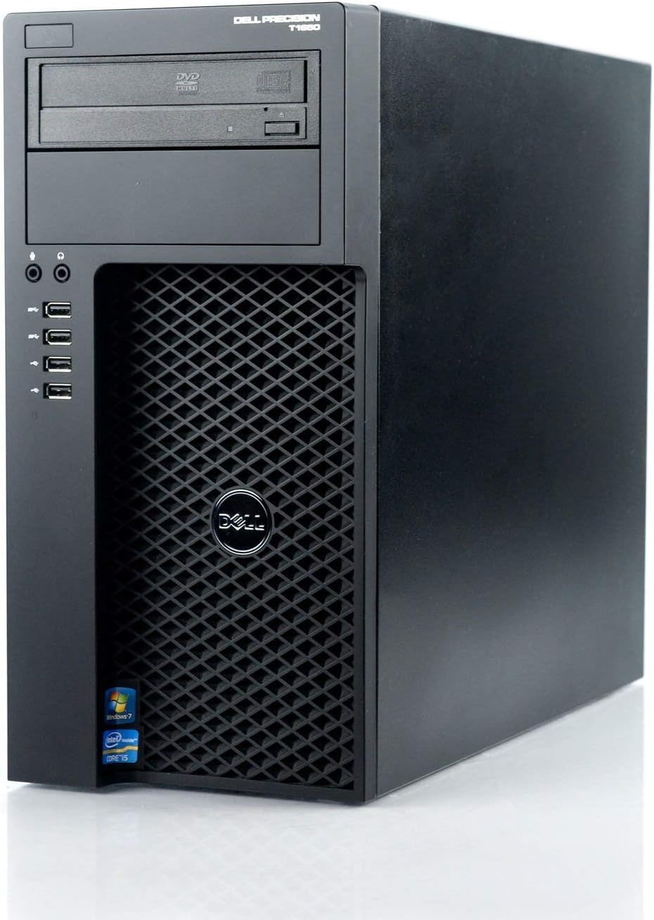 Dell Precision T1650 Tower Workstation Business Desktop Computer, Intel Quad-Core i7-3770 up to 3.90 GHz, 8GB RAM, 1TB HDD, DVD, WiFi, USB 3.0, Windows 10 Professional (Renewed)