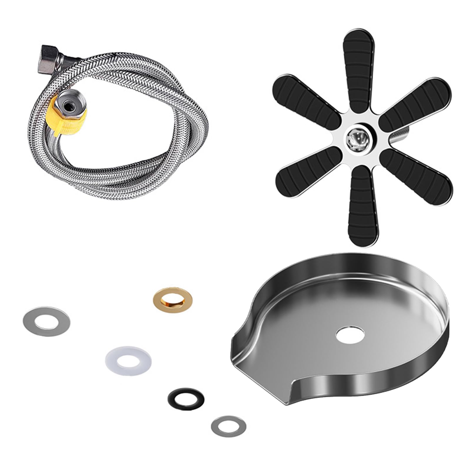 Piceioep Simple Cup Washing Solution Built with Stainless Steel and Sturdy Water Stream Action Coffee Mug Cleaner