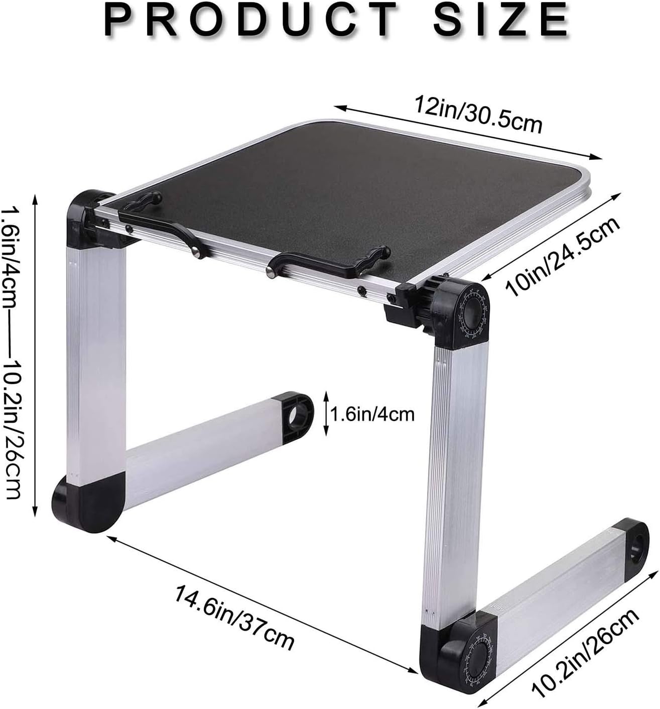 Book Stand, RAINBEAN Book Holder Adjustable Height & Angle Ergonomic with Page Paper Clips for Reading Big Heavy Textbooks Music Books Tablet Cook Recipe Hands Free (Black)