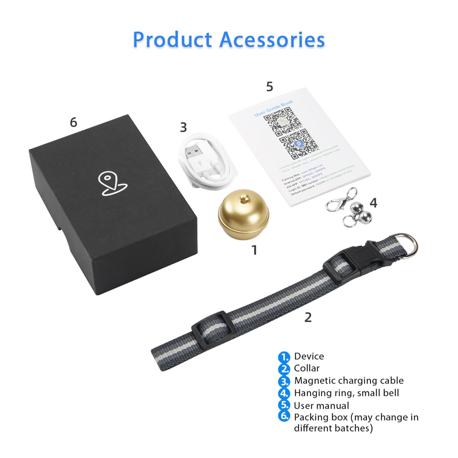 Localizador GPS para Mascotas, Dispositivo electrónico antipérdida Impermeable, Localizador GPS portátil para posicionamiento de Mascotas, Localizador GPS para Mascotas