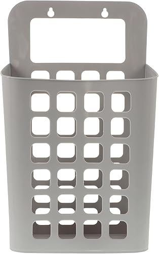 Alipis Cesta de plástico para ropa sucia, cesta plegable para colgar en estantes de lavandería, cesta de almacenamiento de plástico para lavandería,
