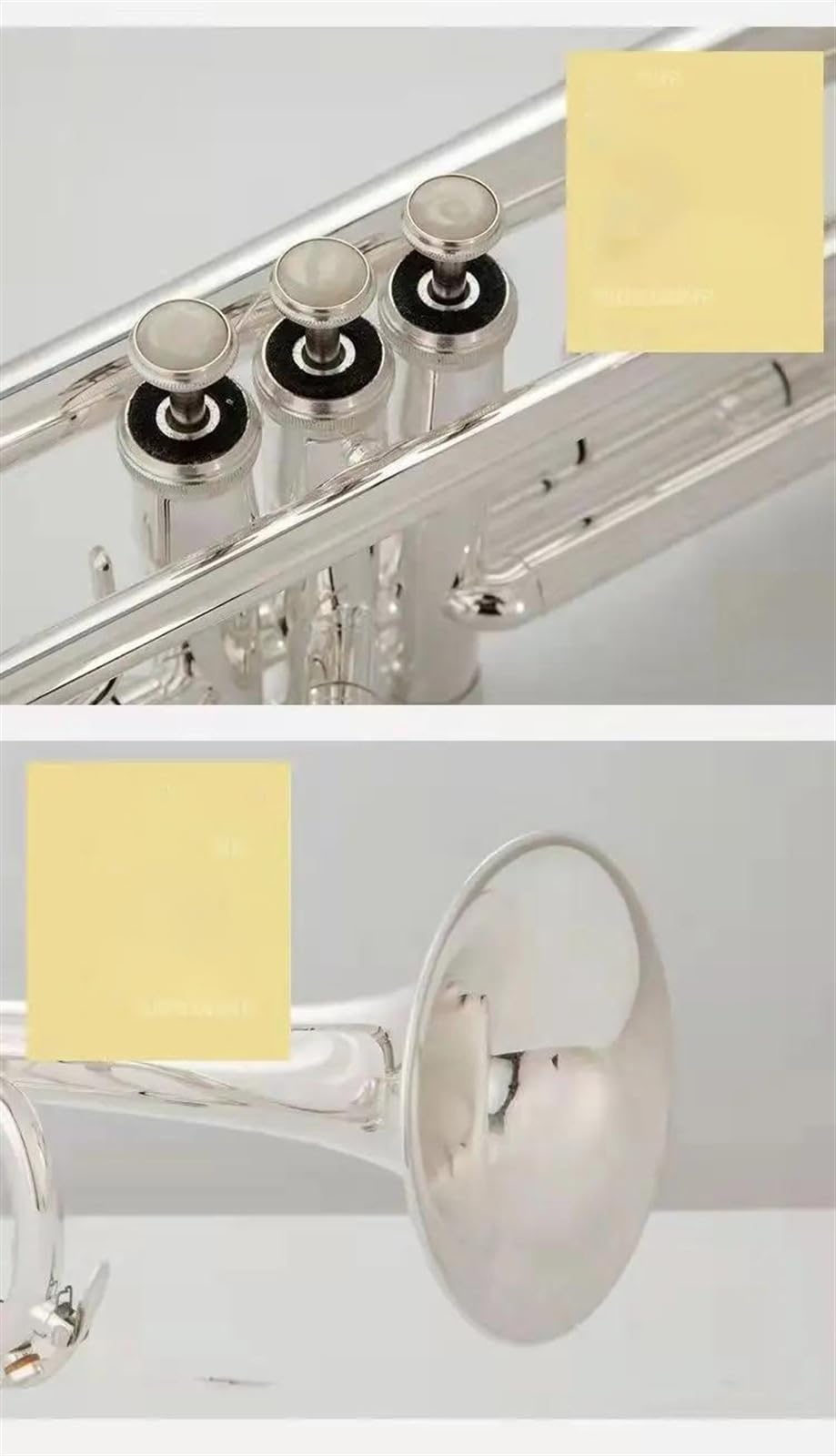 Standard Trompeten Bb-Trompete B-Messing Versilbert Professionelle Trompete Musikinstrumente Anfänger Standard-Trompete