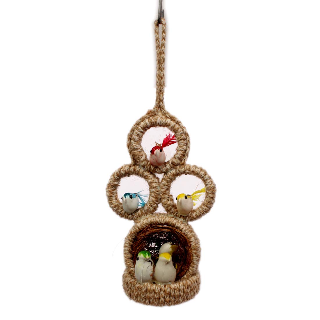 Oanik Artificial Bird Nest Hanging - Unique Jute Bird Hanging Nest - Charming Home Decoration Bird Nest Decor Lovely Beautiful Artificial Birds (B08475C2Z6) Amazon Price History, Amazon Price Tracker