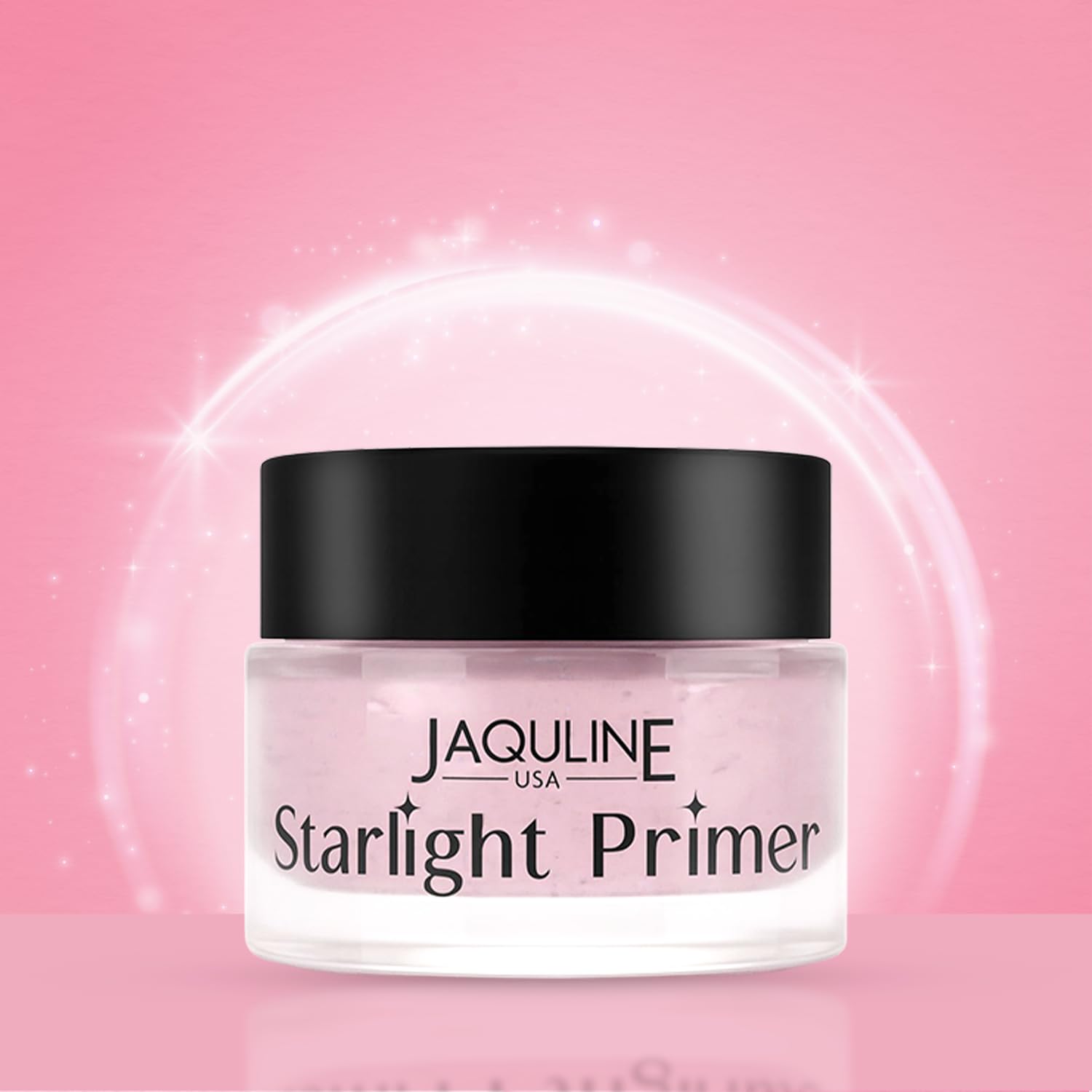 JAQULINE USA Starlight Primer Smooths Fine Lines for a More Youthful, Radiant Glow, Primer - 15 g (Transparent Pink)
