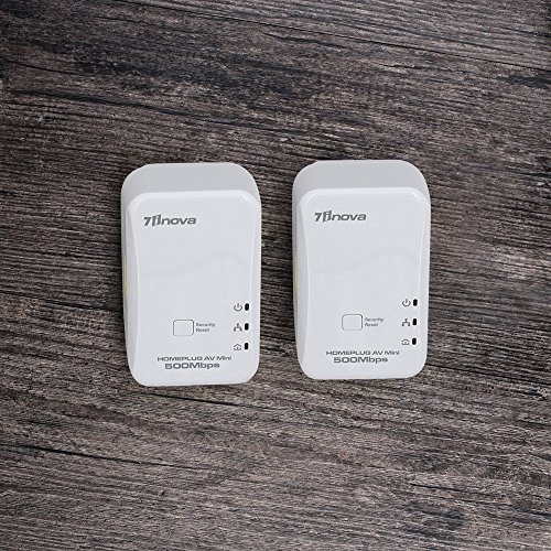 7Inova Av500 Powerline Ethernet Adapter Kit For Wired Network Expanding - Mini, Plug&Work, Power Saving #TOP3