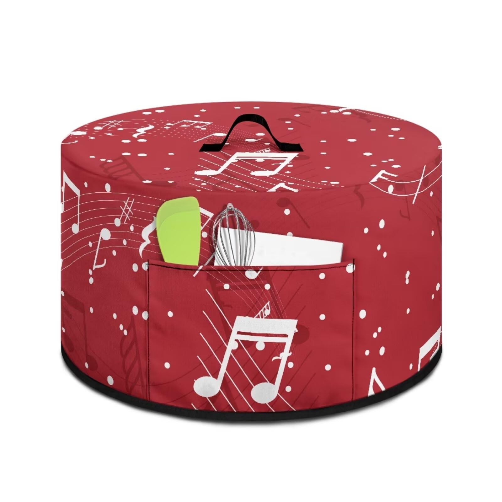 Maiyoinou Christmas Note Slow Cooker Protector with Top Handle Reasonably Designed Easy to Install Slow Cooker Dust Case for Home Kitchen