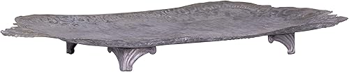 Miniatura 7 de Bandeja decorativa de metal con acabado gris envejecido