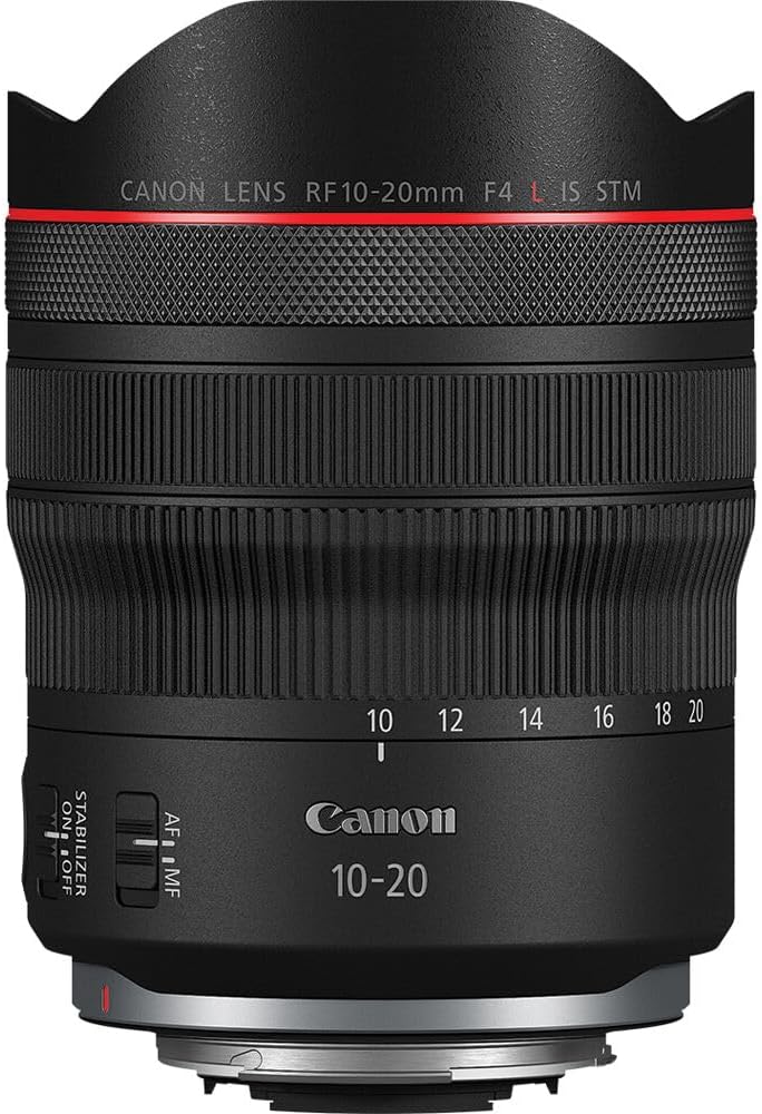 Canon RF 10-20mm f/4 L is STM Lens – Ultra-Wide-Angle Zoom with Image Stabilization, STM Autofocus & L-Series Build for Landscapes (6182C002) + 64GB Memory Card