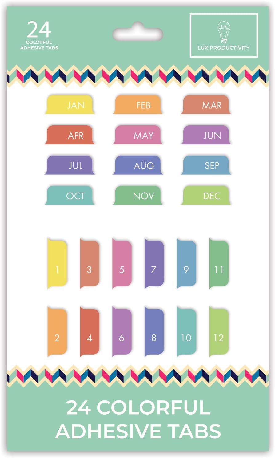 LUX Adhesive Tabs - Months Numbers
