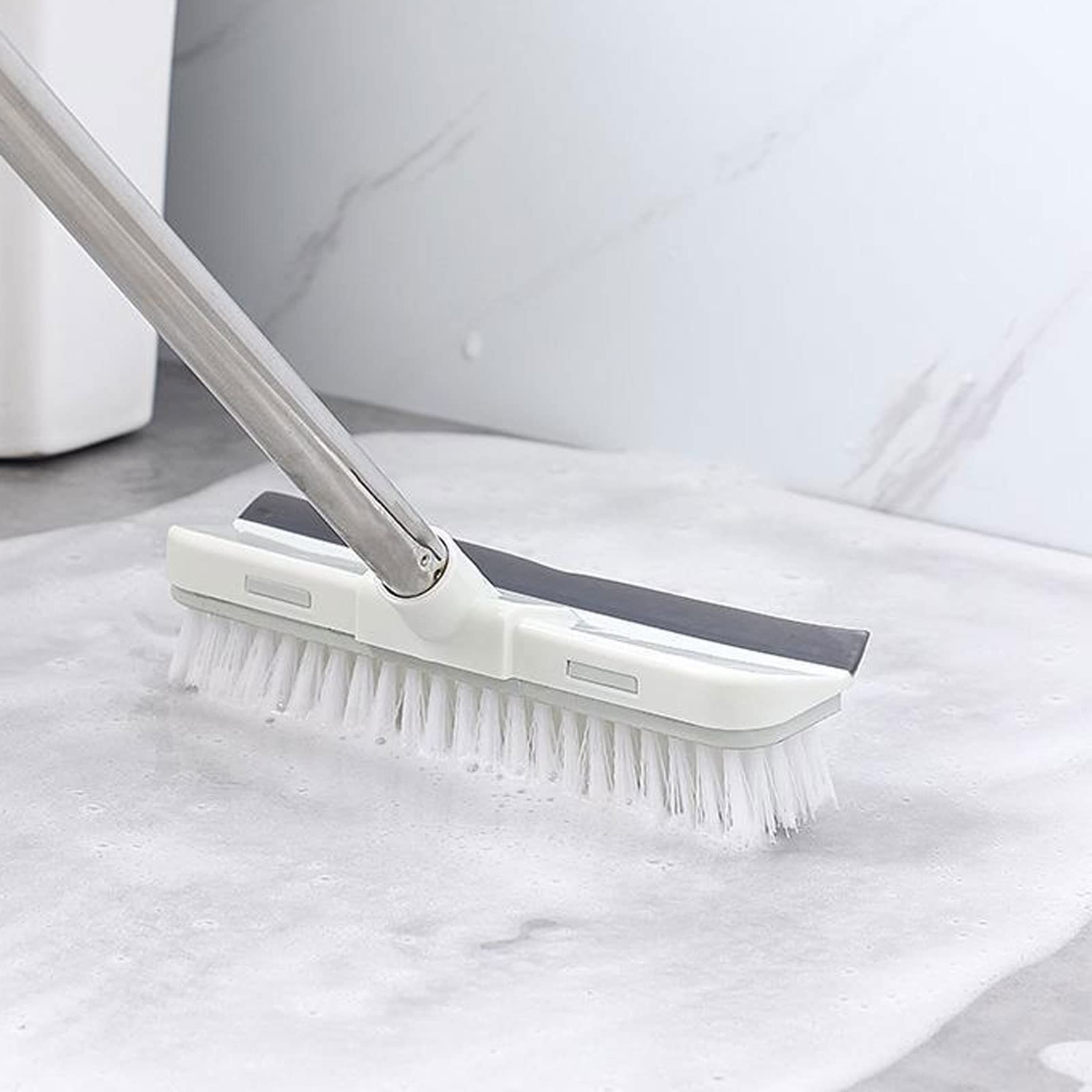 Fregonas para limpiar pisos Fregona Limpiador de pisos Fregadora Baño Mango largo Cepillo de limpieza de azulejos La familia del cabello es adecuada para la escuela en casa.La belleza viene To pursue