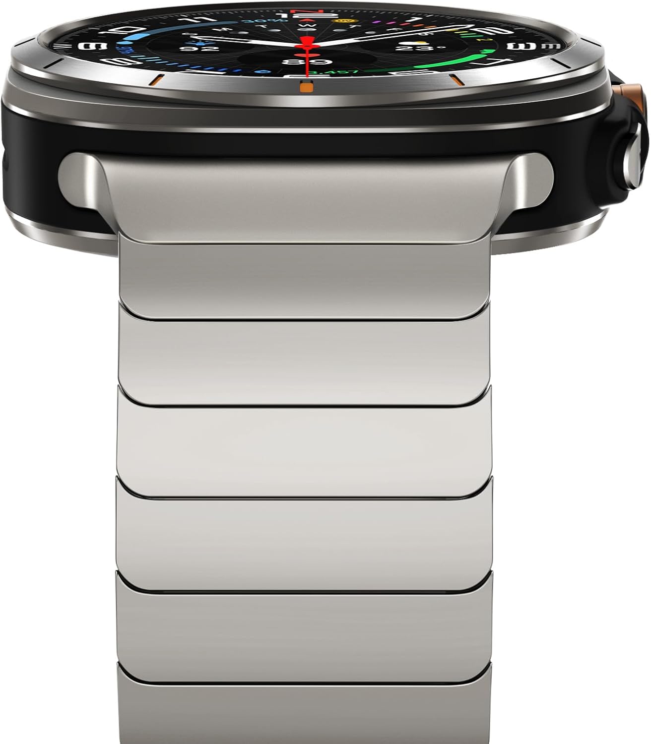 NewWays for Samsung Galaxy Watch Ultra Bands (2025) 47mm Link Bracelet for Men, 24mm Wide No Gap Strap Stainless Steel Classy Elegant Military Rugged Galaxy Watch Ultra Bands