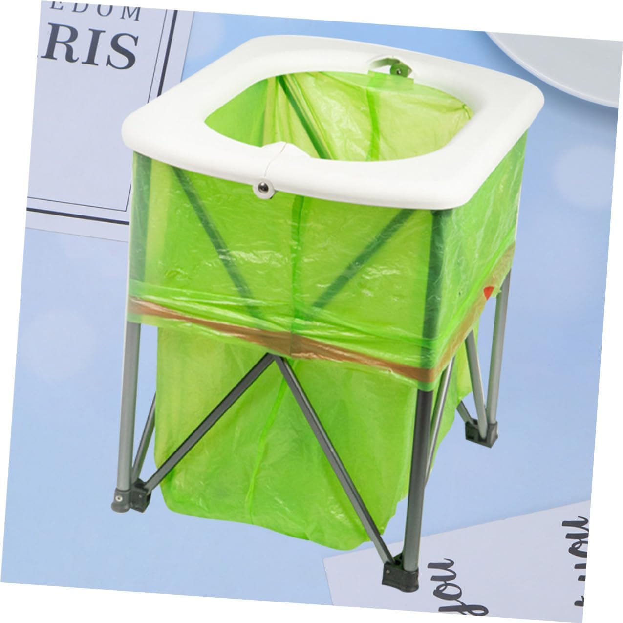 Portable Folding Outdoor Toilet for Camping and Hiking Multifunctional Lightweight Pedestal Pan Easy to Assemble and Emergency Potty for Adults and Travel Use