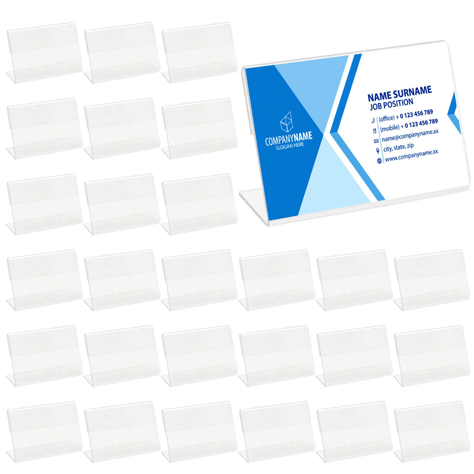 30 stuks acryl etikettenhouders 9 x 6 cm buffet bordjes prijskaartjes naambordjes acryl standaard transparant standaard visitekaartweergave voor