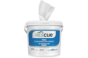 REScue One-Step Disinfectant Cleaner & Deodorizer Wipes for Vet Use