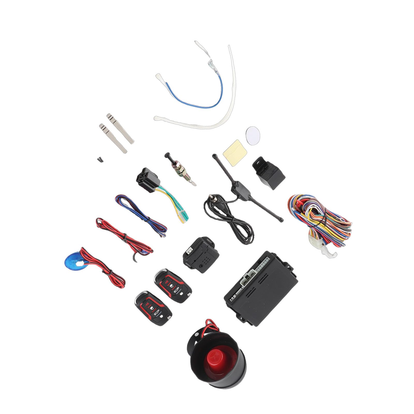 HEEPDD de Entrada sin Llave Universal para Coche de 12V con Parada de Arranque Remoto y Alarma Inmovilizador de Motor Antirrobo para Vehículos