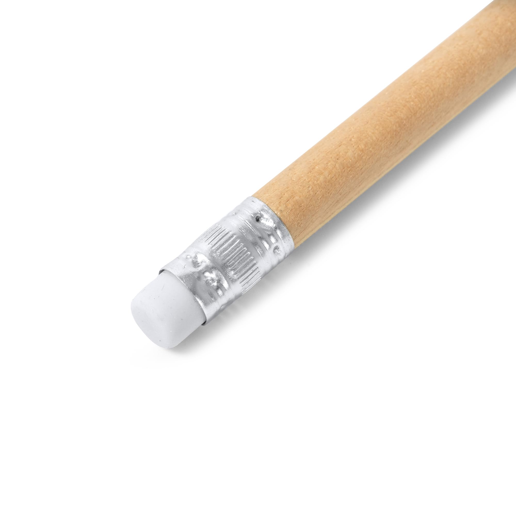 WPRO Mini Bleistift mit Radiergummi 2000 Stück, 10 cm natur, vorgespitzt | Kurzer Holzstift für Empfang, Gastronomie, Event und Büro