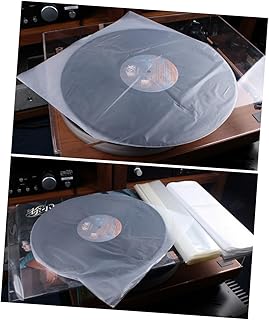 Veemoon 50 Pçs Sacos De Plástico Transparentes Capas De Discos De Vinil Discos De Vinil Recipientes De Plástico Transparente Discos De Vinil Saco De Plástico Transparente Capa De Disco De