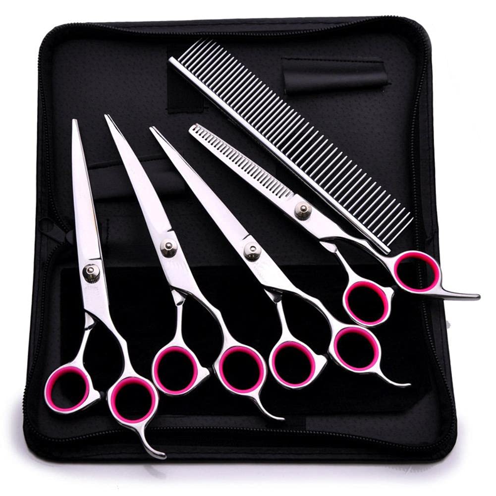 UKKO Ciseaux pour Chien Accessoires pour Chiens Toilettage Ciseaux De Coiffure Ciseaux en Acier Inoxydable Couteau À Cheveux en Acier Inoxydable-7 inch Set of Boxes