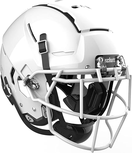 Schutt F7 VTD - Casco de fútbol universitario, máscara facial EGOP NB VC adjunta, grande, blanco