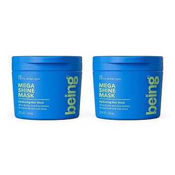 being MEGA SHINE Hydrating Hair Mask with Shea Butter and Aloe extract 354mLPack of 2