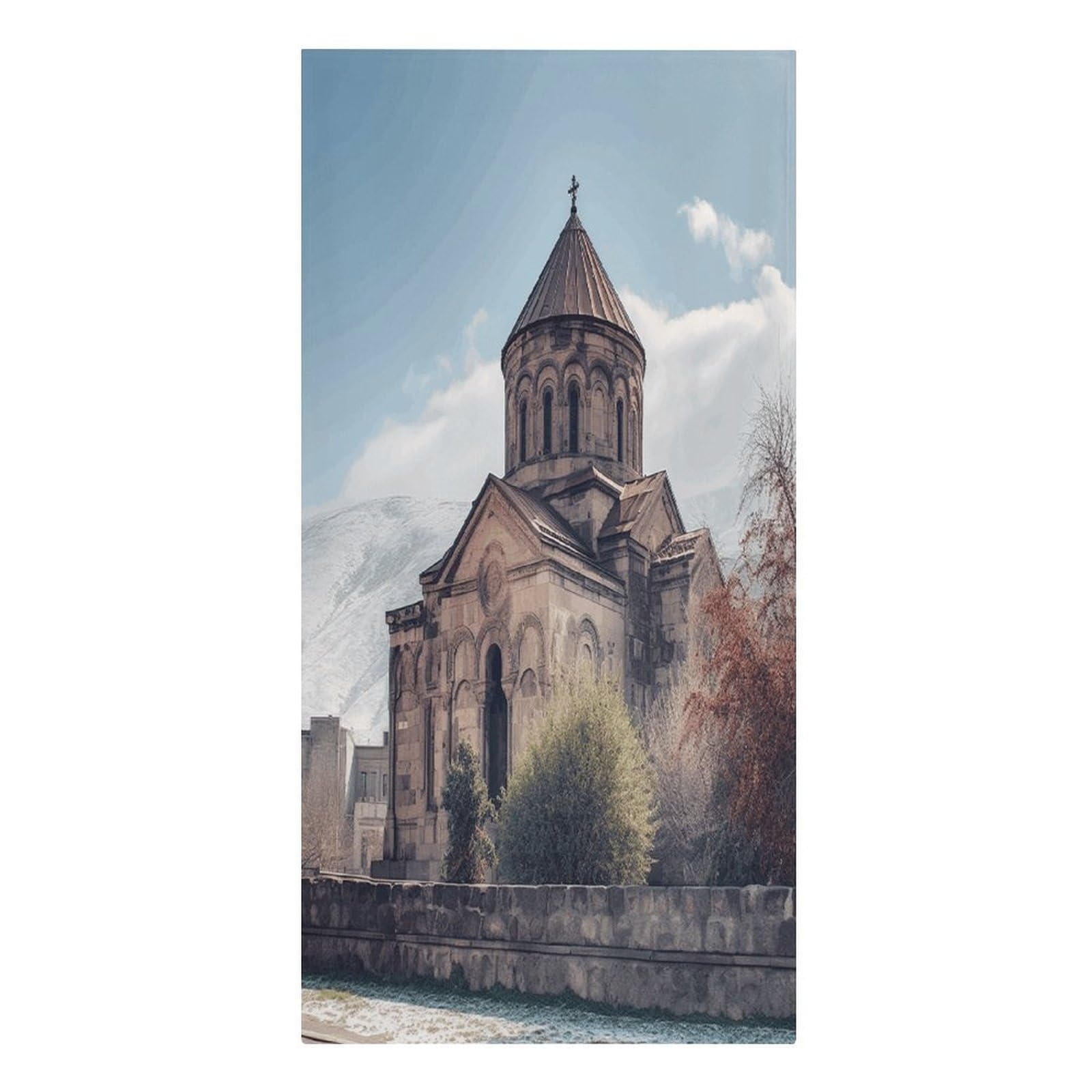 FodPand Armenian Church Beach Towels Super Absorbent Bath Towel Oversized Microfiber Towel Soft Beach Blanket Fashon Quick Dry Travel Towels for Beach Bathroom Pool Adult 30" X 61"
