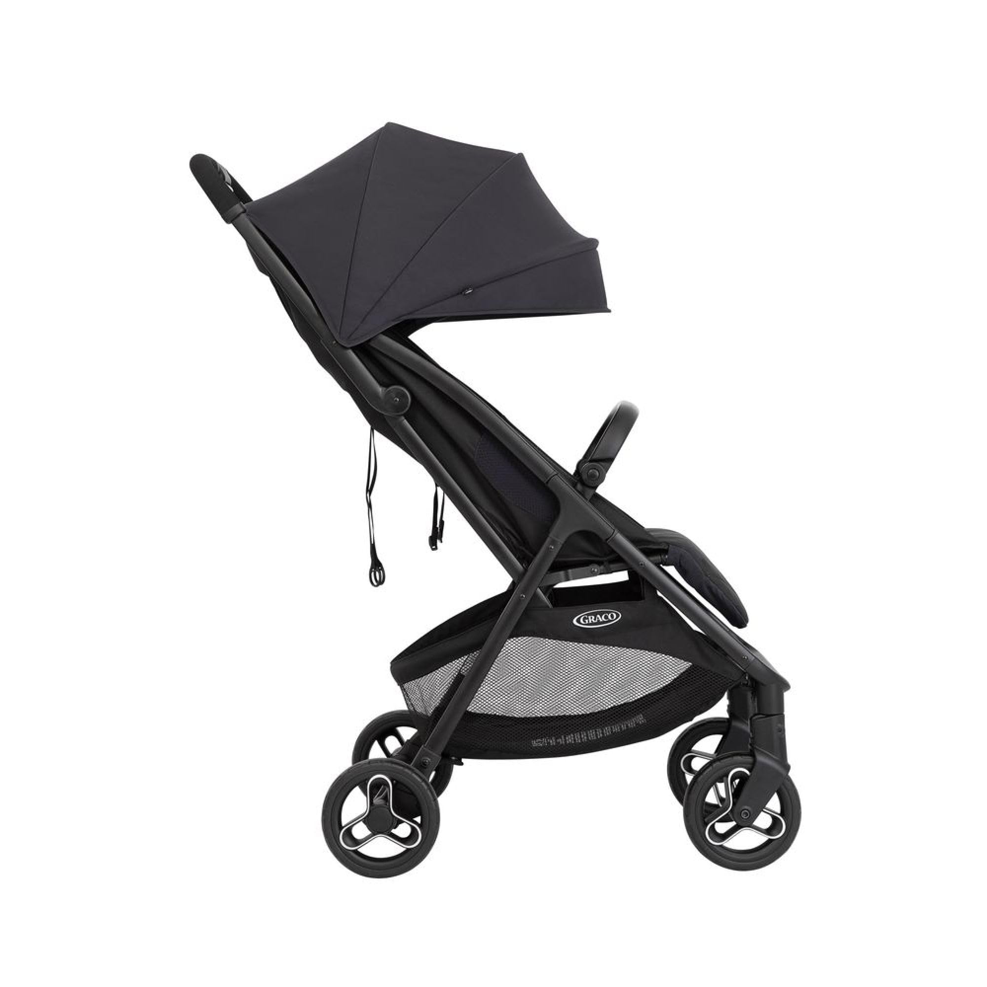 Graco - MYAVO TRIO - Poussette légère avec fermeture rapide (0-22 kg), siège auto bébé (40 à 75 cm), nacelle (mx 9 kg); couleur Charcoal