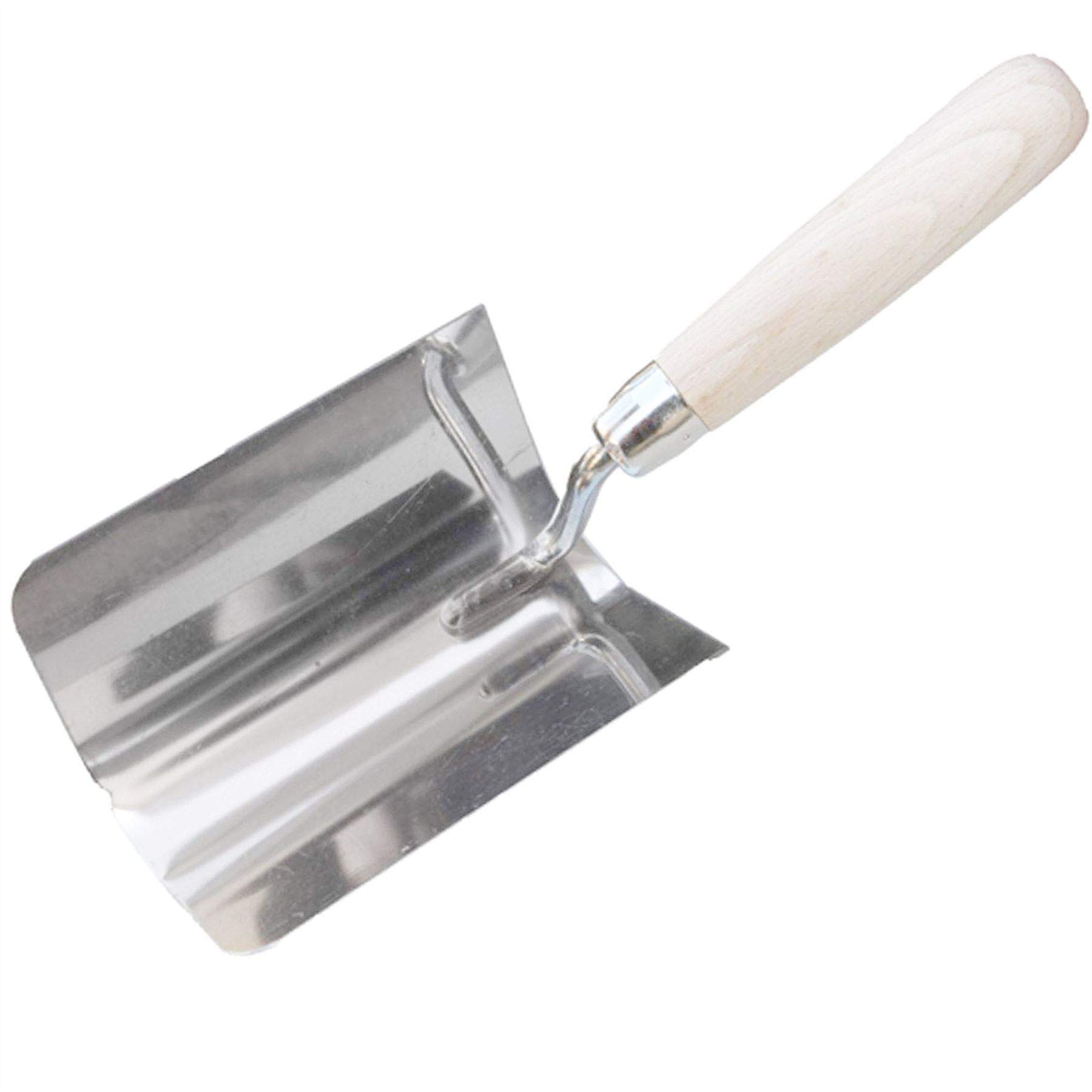 Toolty Multi-Colour Stainless Steel Margin Trowel, Plastering Trowel - Semicircular Shape - 120Mm - For Brickwork And Plastering - Rubber Handle - Diy - Tlty-0806