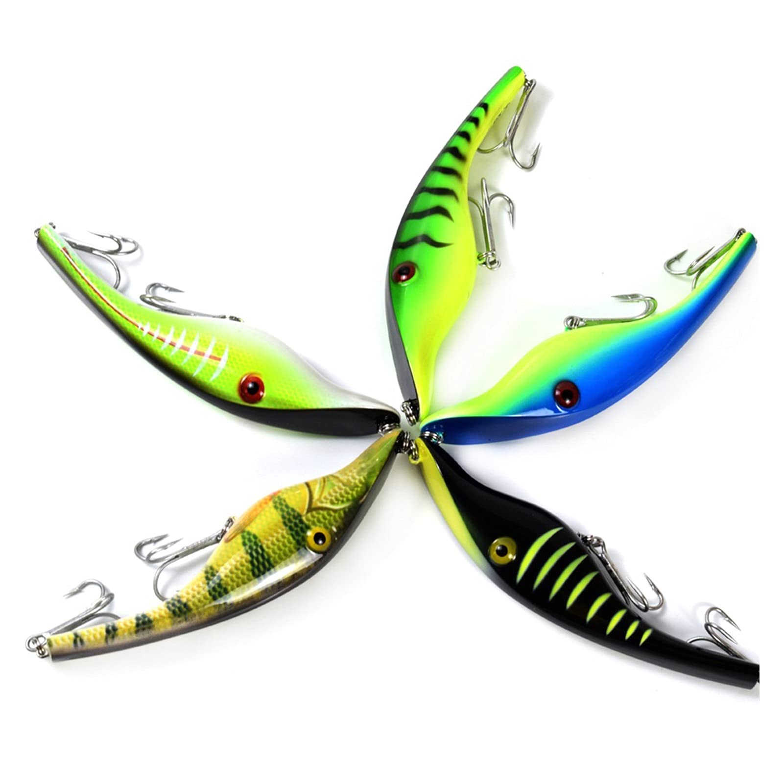 caihuashopping Señuelos de Pesca Cebo de Pesca Cebo Artificial con Equipo de Pesca Super Sharp MARPARTE PERBOL AMPLADO Y Pesca DE Aguas Frutas ADECUADAS para Salmon DE Trout 5PCS Cebos Artificiales