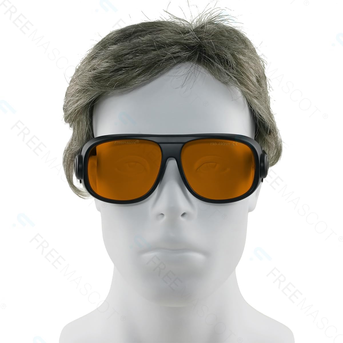 FreeMascot OD 6+ 190nm-490nm Wavelength UV light/Violet & Blue Laser Safety Glasses