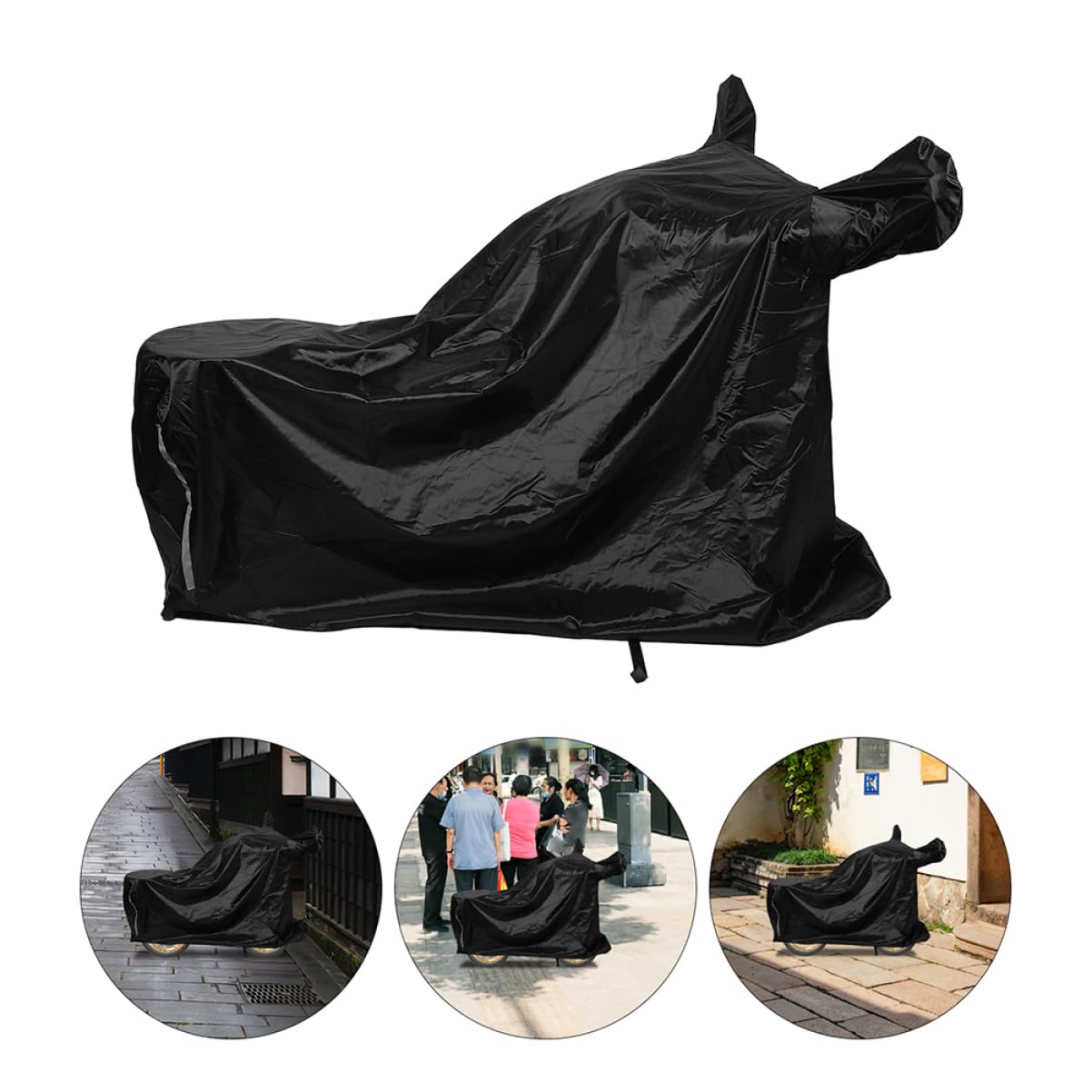 Couverture de Voiture Stockage de Housse de Anti-Pluie Housse de Pluie pour siège de Couverture de Housse de Protection Housses de Tissu Oxford Black NIYANGLE