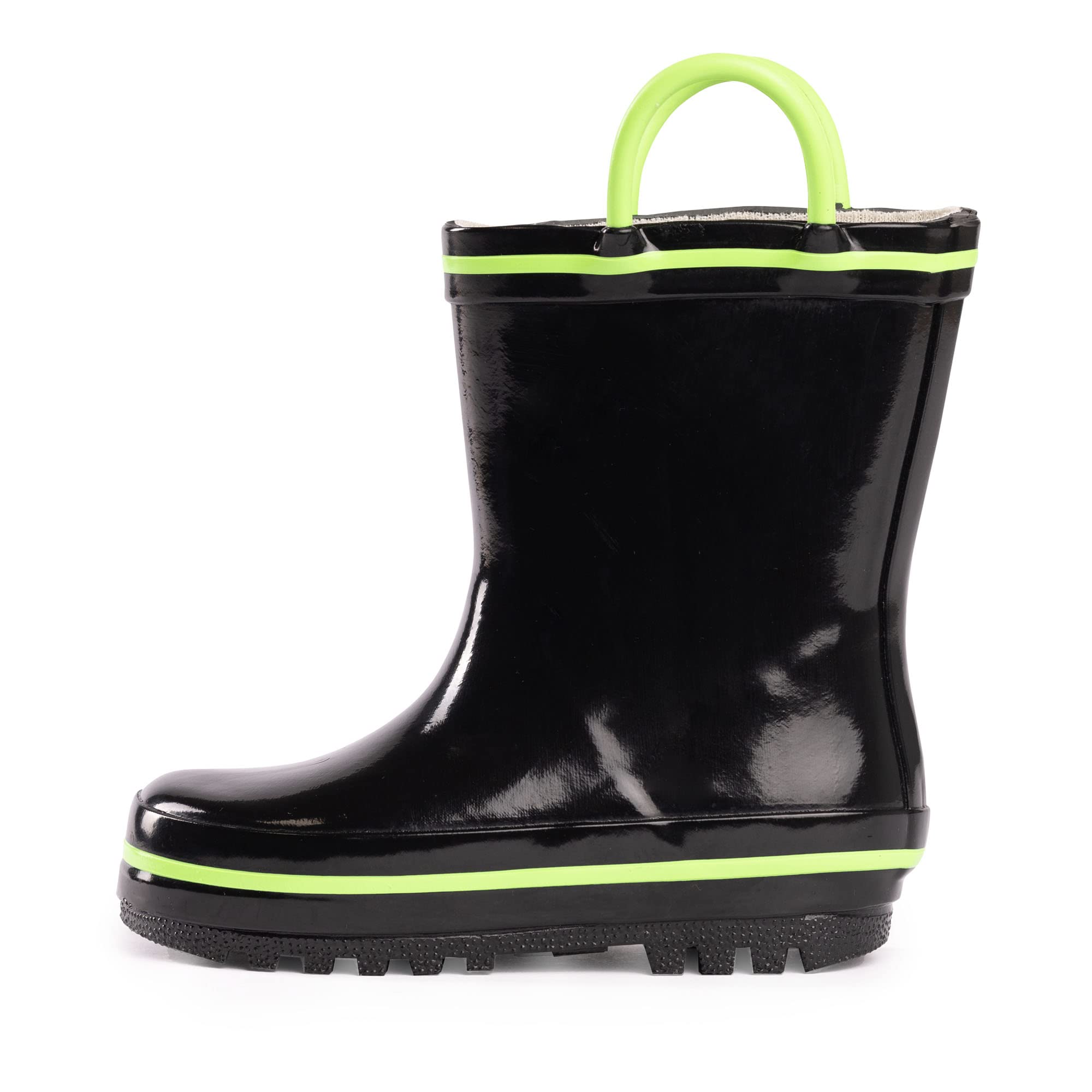 NORTY Rubber Rain Boots for Kids - Waterproof Rubber Boots Boys and Girls Solid & Printed Rainboots for Toddlers and Kids