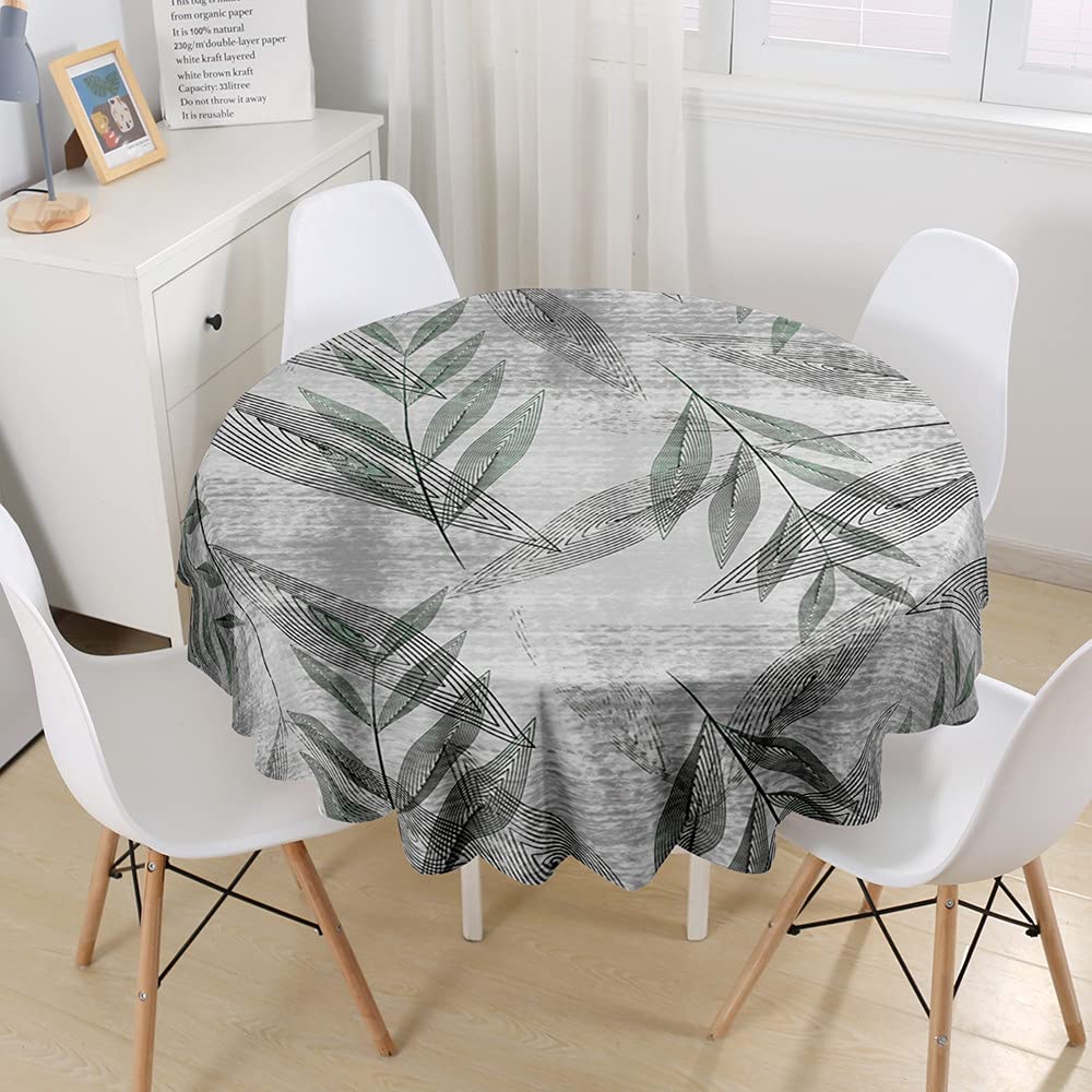 Nappe ronde en feuilles de bambou anti-tache : protégez votre table des accidents du quotidien
