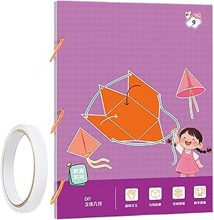 Yaztauho Mathematik Geometrie Buch - Ziehband 3D-Geometrie-Lernbuch - Lernspielzeug Für Lehrkräfte Mädchen Anfänger