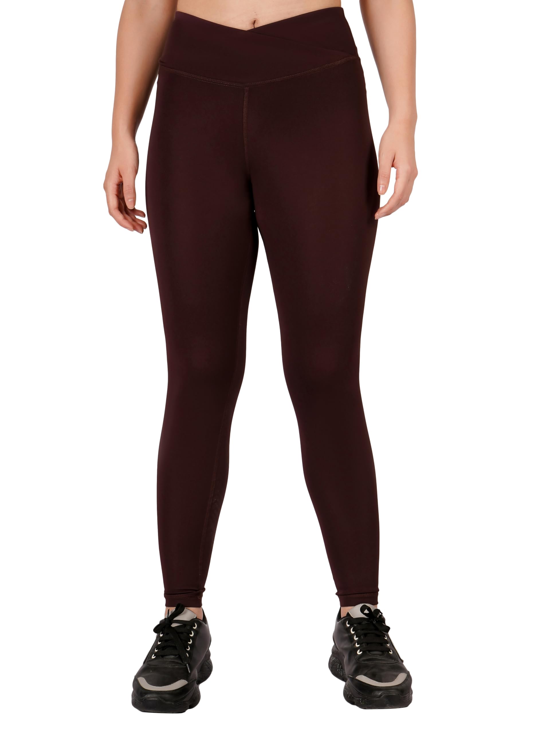 imperative Regular High Waist Stretchable Gym Tights Leggings with Crossover Belt for Women & Girls | Gym Wear/Active Wear Tights Yoga Pants.-picture-12