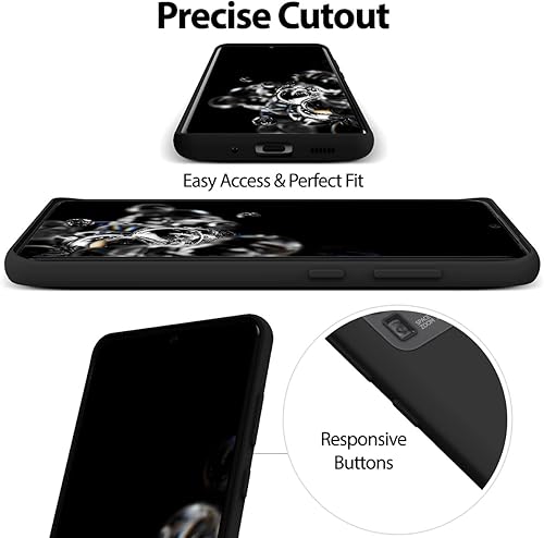 Miniatura 5 de GOOSPERY Funda de silicona líquida para Galaxy S20 Ultra (2020) Silky-Soft Touch Full Body Protection Funda a prueba de golpes con forro de