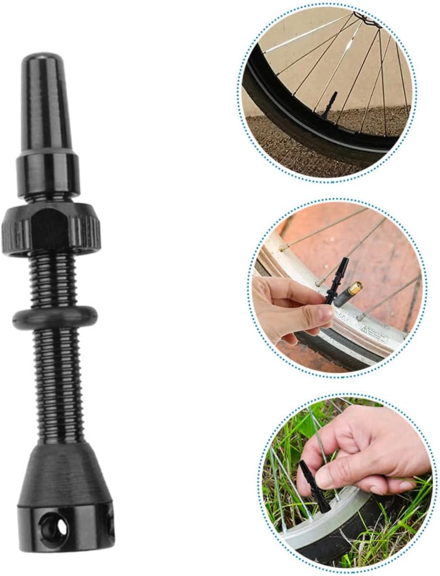 MAGICLULU 2pcs CNC Machined Tubeless Tire Valve Stems Backflow Prevention Sealant High Pressure Aluminum Caps for Cars Bikes