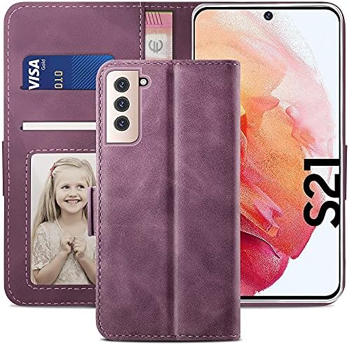 YATWIN Compatible with Samsung Galaxy S21 Ultra Case, Flip Wallet Leather Case with Card Slot and Shockproof Function Kickstand Phone Cases Cover for Samsung S21 Ultra - Black