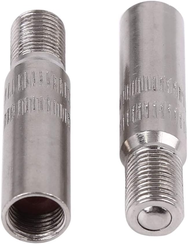 X AUTOHAUX 4 Pcs 39mm Screw-on Valve Cap Stem Extension Wheel Tire Cap Extender Adapter for Auto Car Truck Chrome Plated Brass